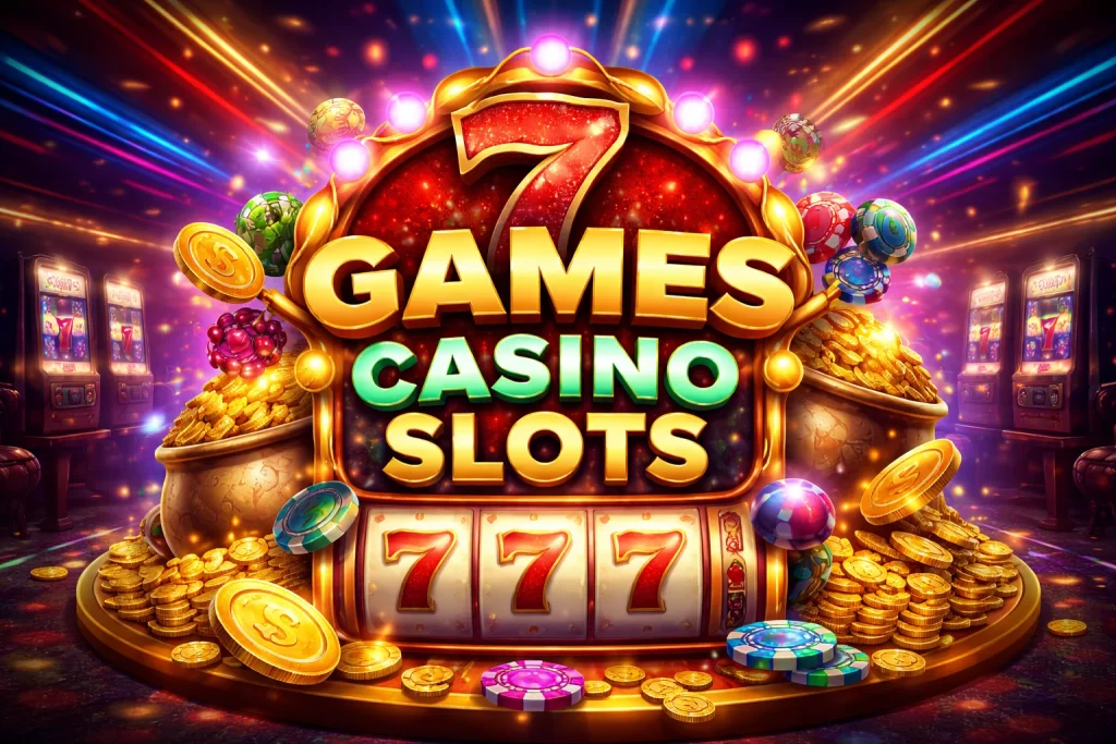 7 Games Casino Slots com Jogos Populares, Visual Marcante e Ambiente de Cassino Online
